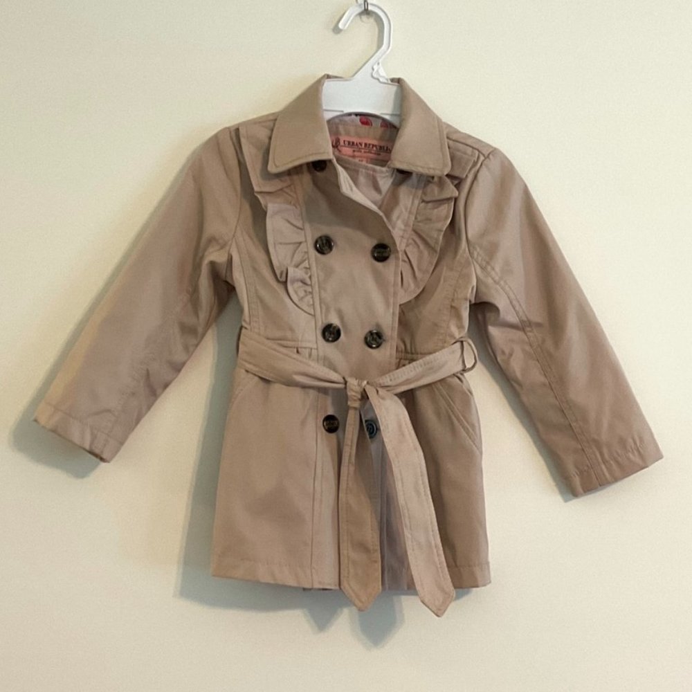 Urban Republic Tan Trench Coat Girls Size 4T